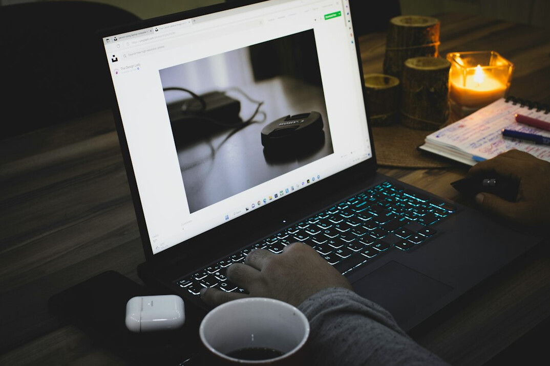 person learning programming on laptop