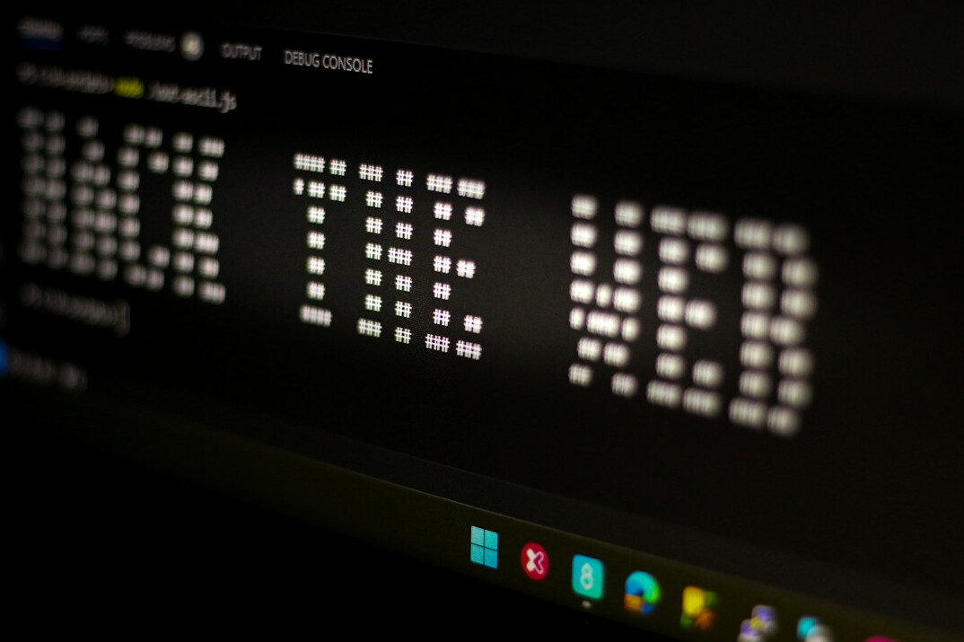 code on screen closeup