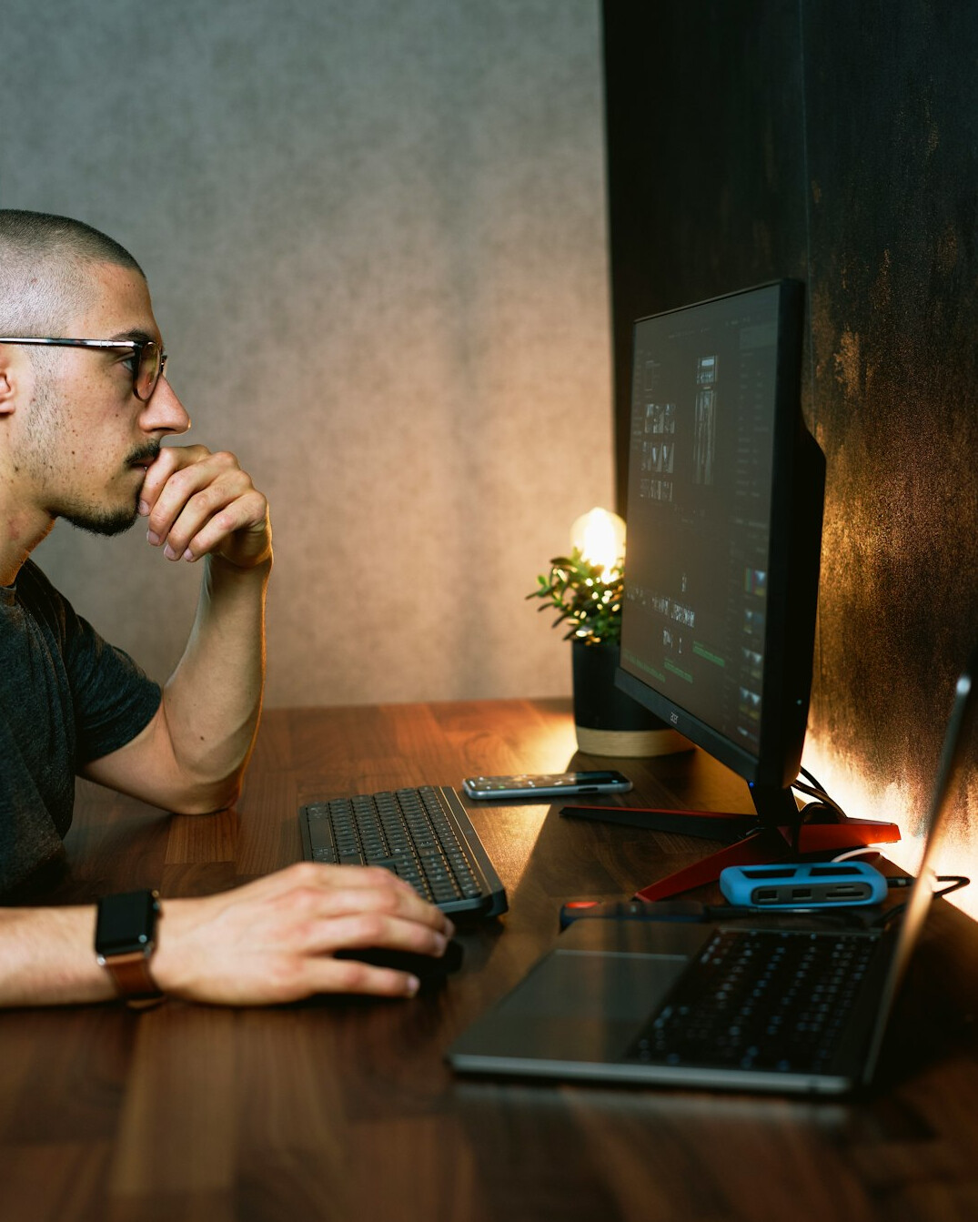 person learning programming